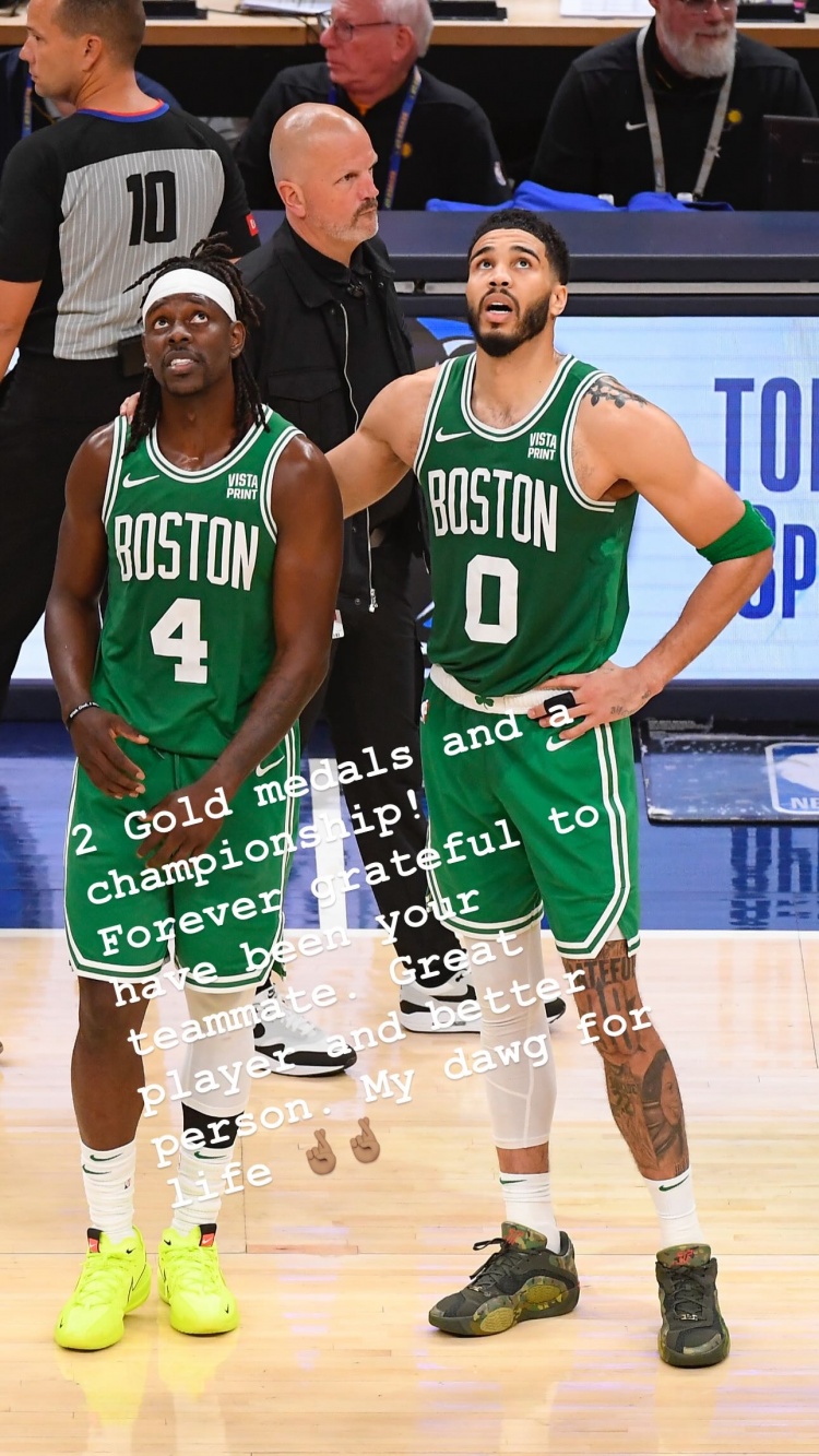 冠军队友!塔图姆社媒告别队友霍勒迪和波尔津吉斯